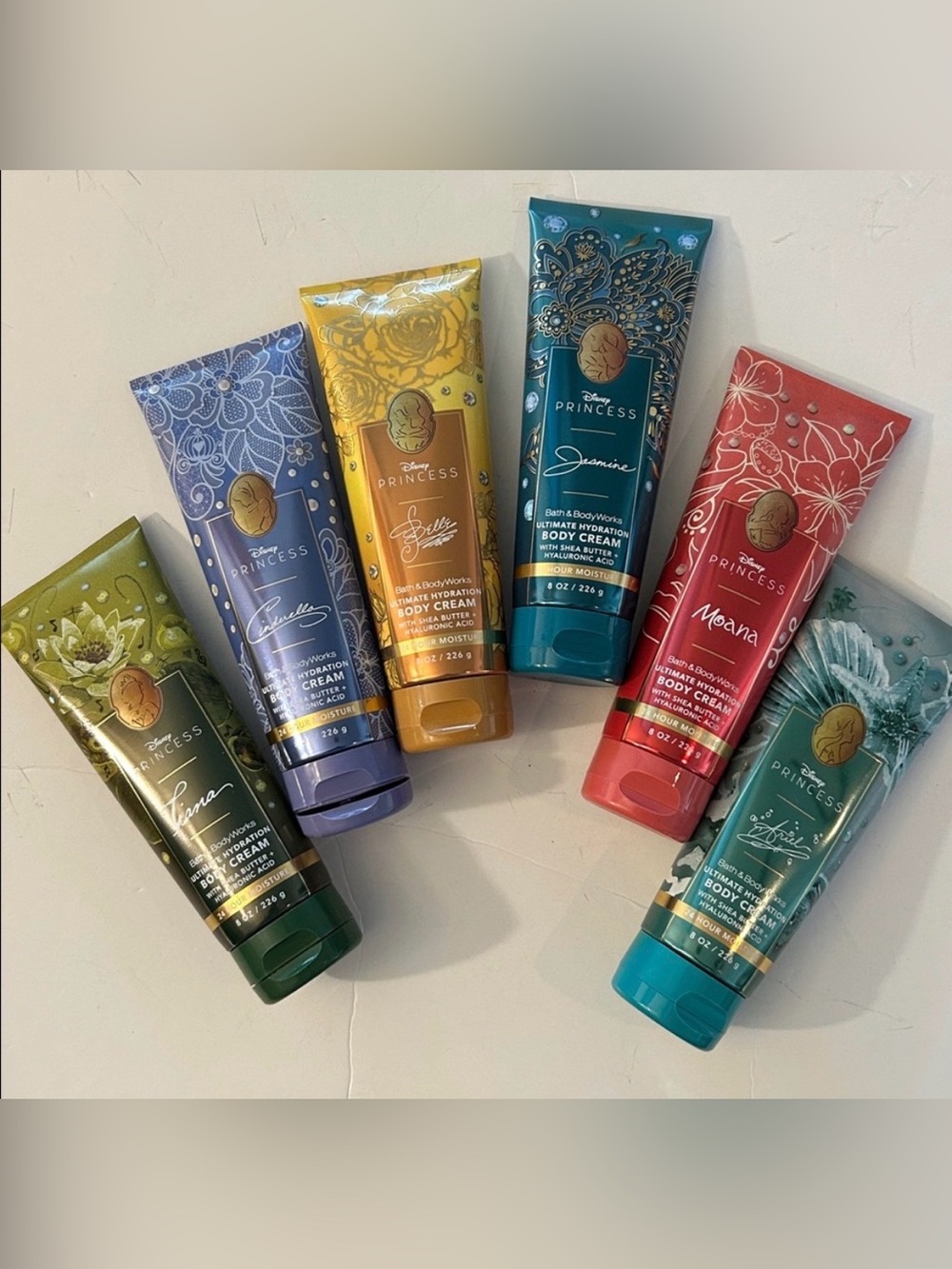 BBW Disney Princess lotion set NEW x6 Cinderella, Ariel, belle, Tiana, Jasmine